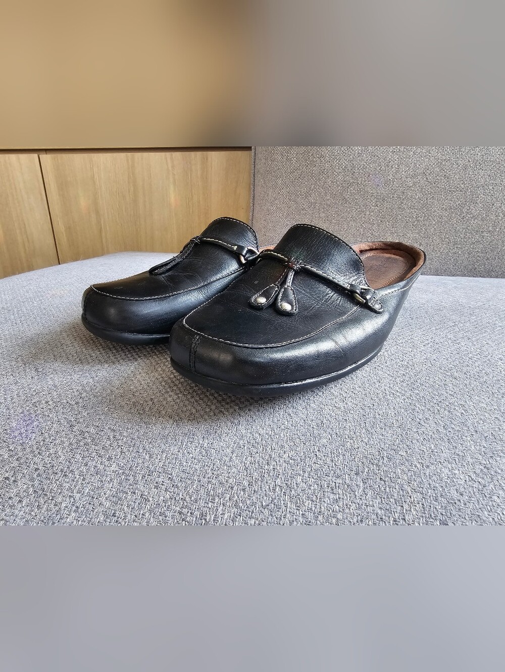 Naturalizer Natural Soul Black Slip-On Leather Loafers